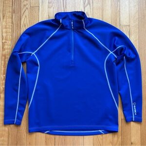 Sunice Men’s 1/4 Zip Up Toby Performance Pullover Thermal Large Light Blue Solid